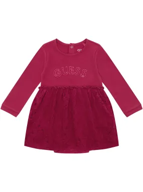 Red Long Sleeve Mini Dress (0-12M)