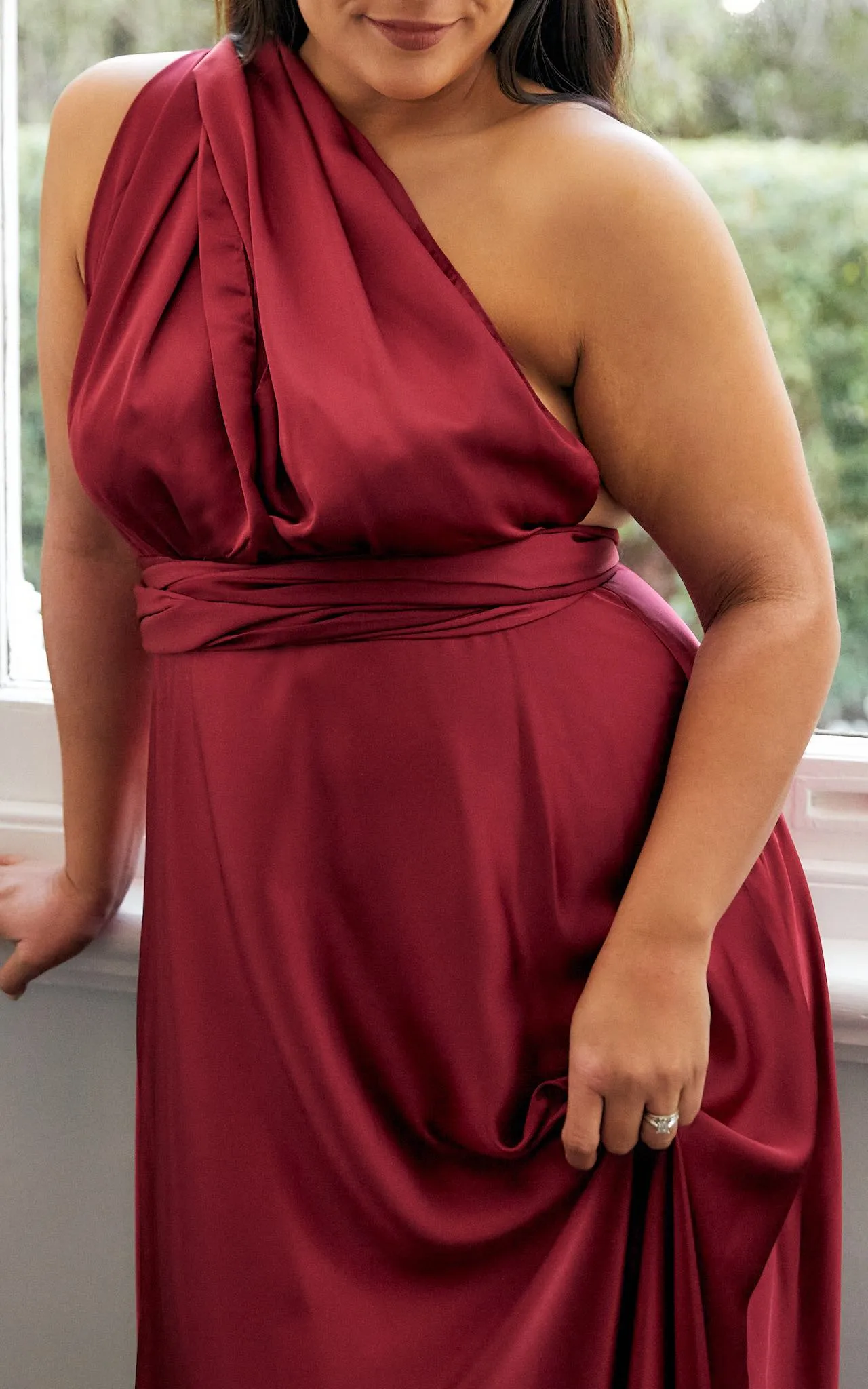 Roman Multiway Maxi Dress - Burgundy Wine