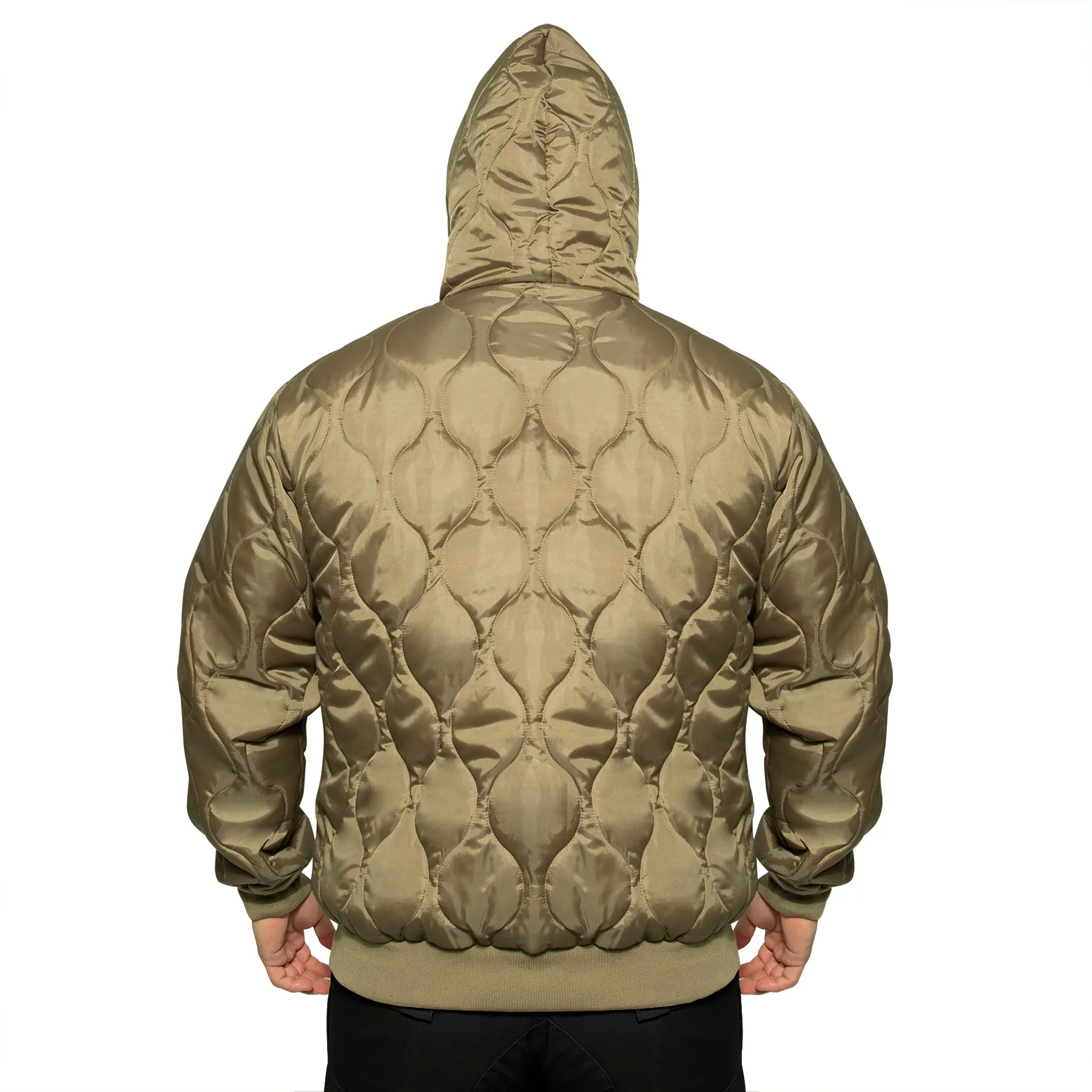 Rothco Quilted Woobie Hooded Sweatshirt- COYOTE BROWN