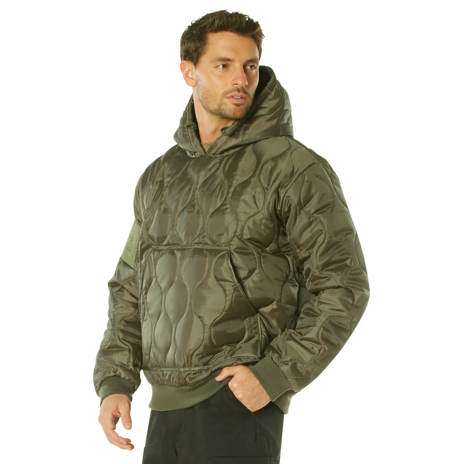 Rothco Quilted Woobie Hooded Sweatshirt- OLIVE DRAB