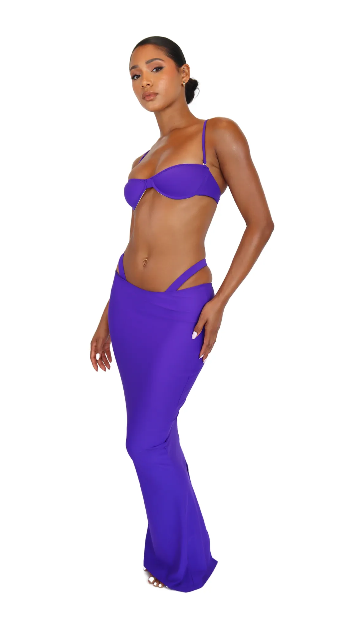 SAIDA MAXI SKIRT - ROYAL PURPLE