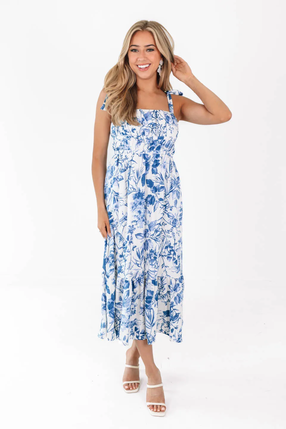 Sail Away Midi Dress - Blue