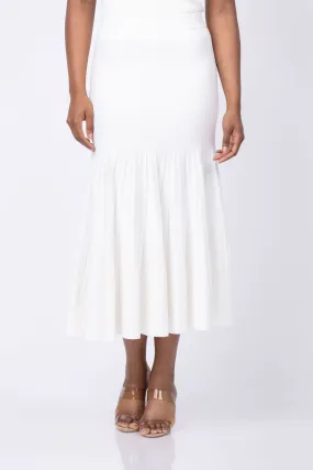 Simkhai Anitha Midi Skirt In Ivory