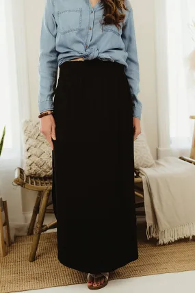 Smocking Waist Maxi Skirt