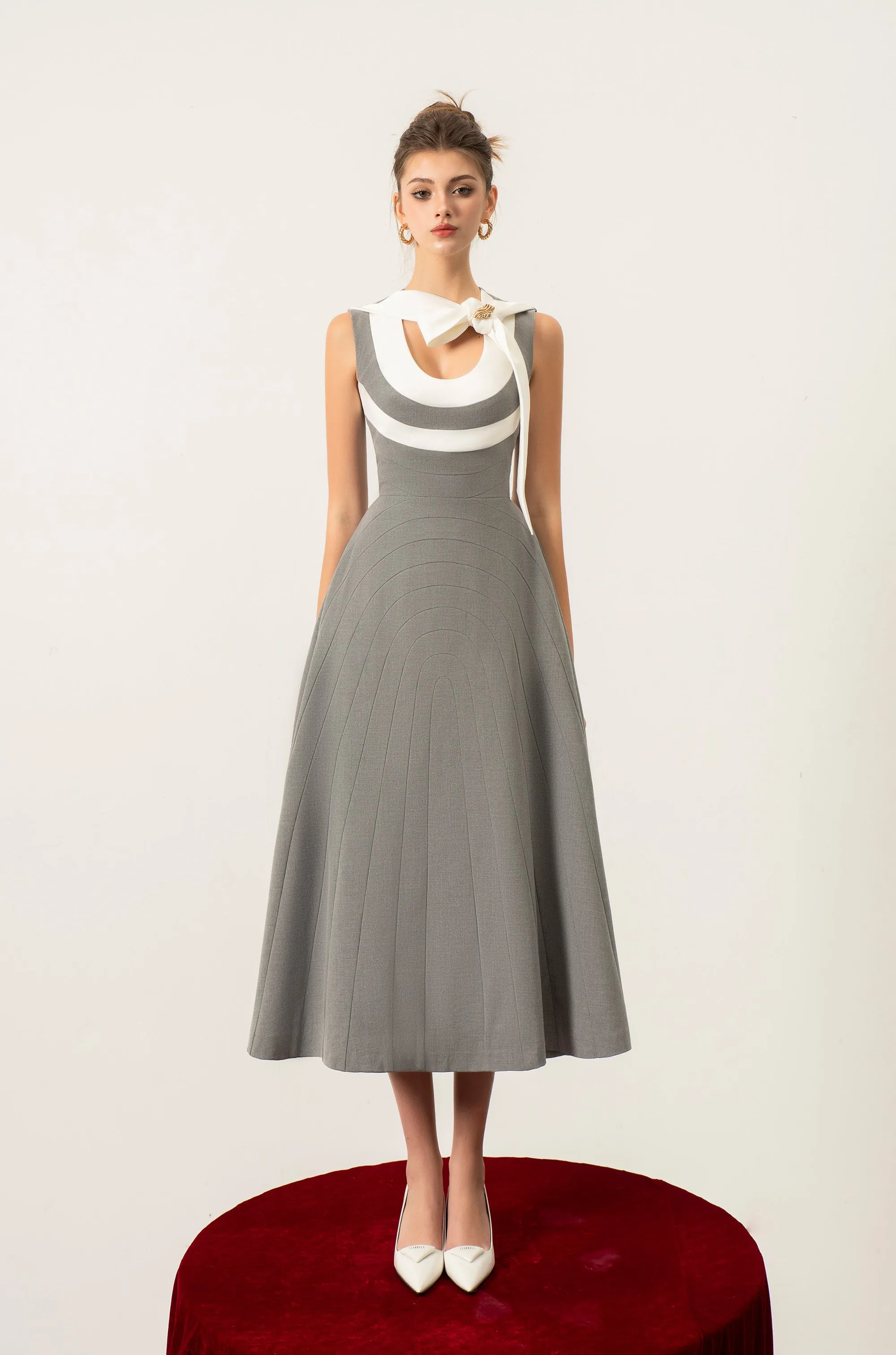 Sona Bow Midi Dress