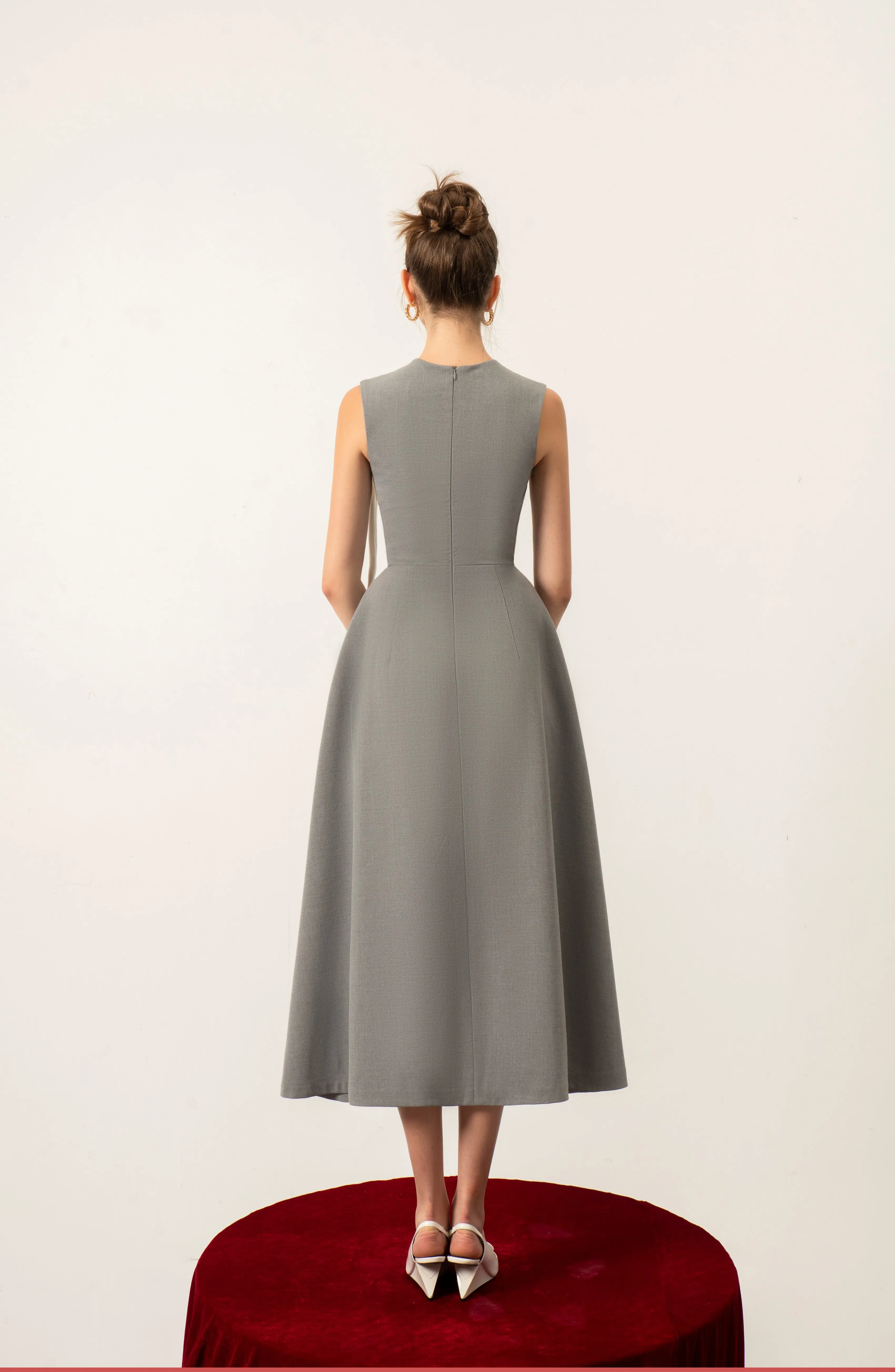 Sona Bow Midi Dress