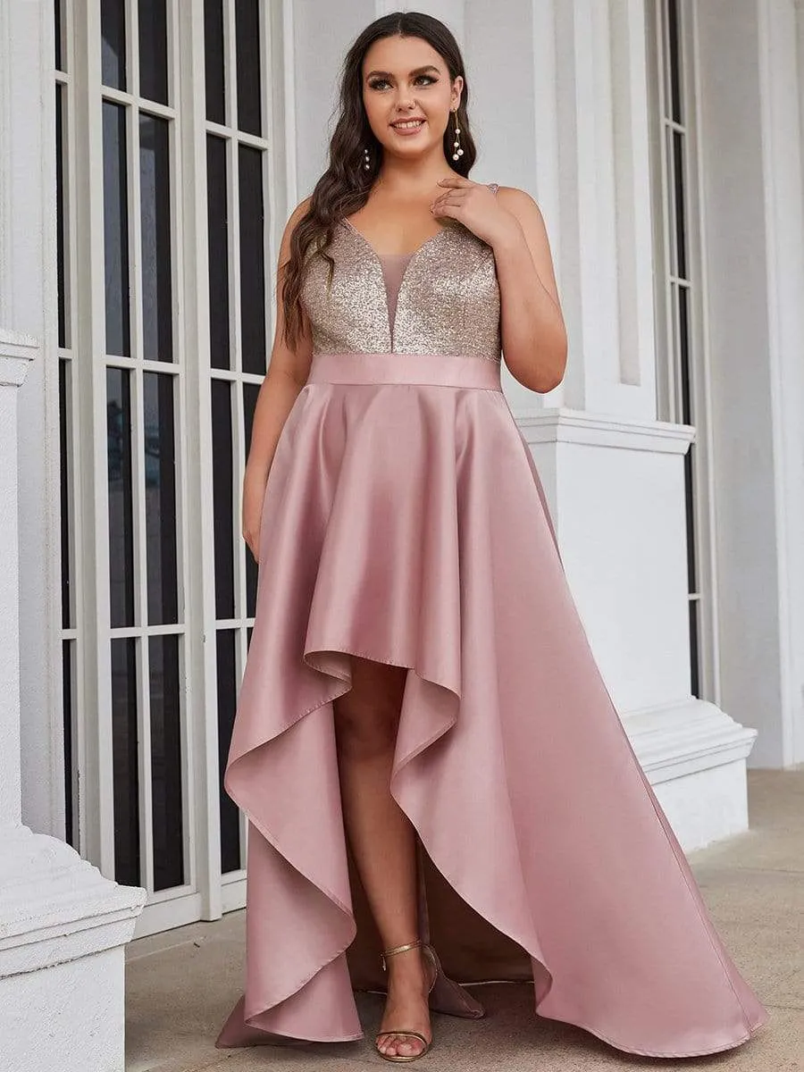 Sparkly Bodice High Low Prom Dresses for Women