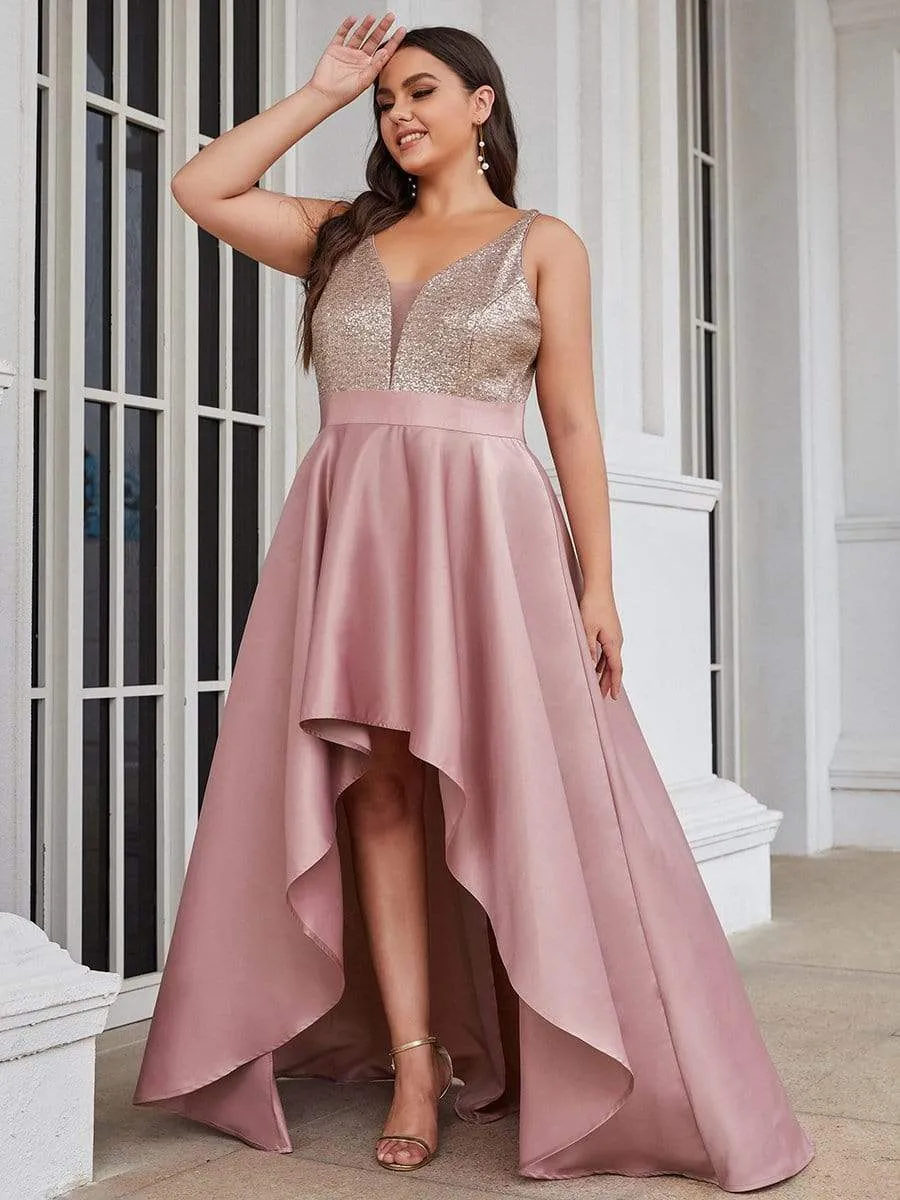 Sparkly Bodice High Low Prom Dresses for Women