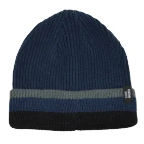 Steve Madden Men's Rib Knit Cuffed Beanie Winter Hat