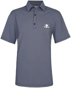 Tattoo Golf:  Men's Luxe Cool-Stretch Performance Golf Shirt - Blue Steel