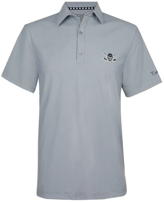 Tattoo Golf:  Men's Luxe Cool-Stretch Performance Golf Shirt - Grey Steel