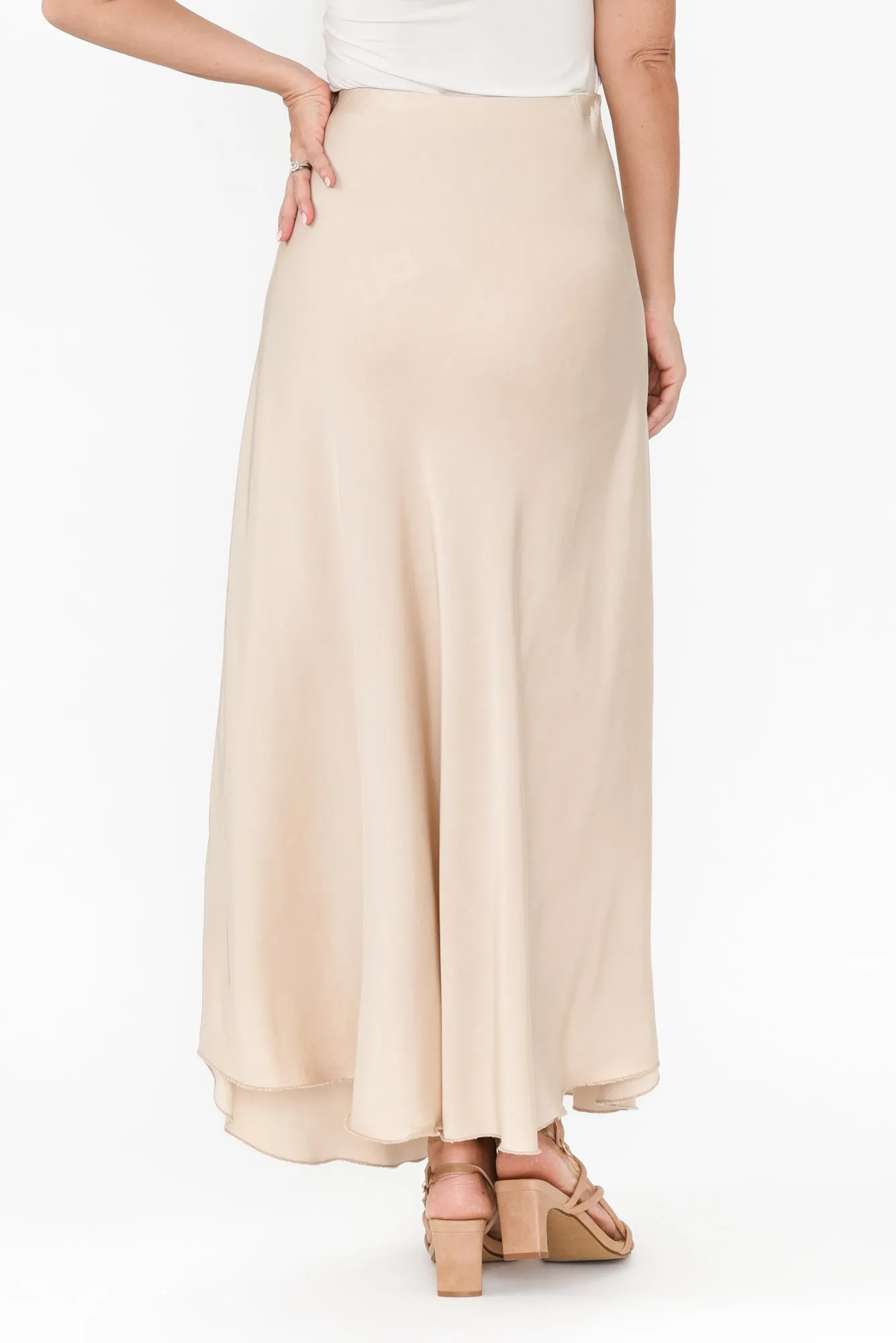 Tilba Champagne Maxi Skirt