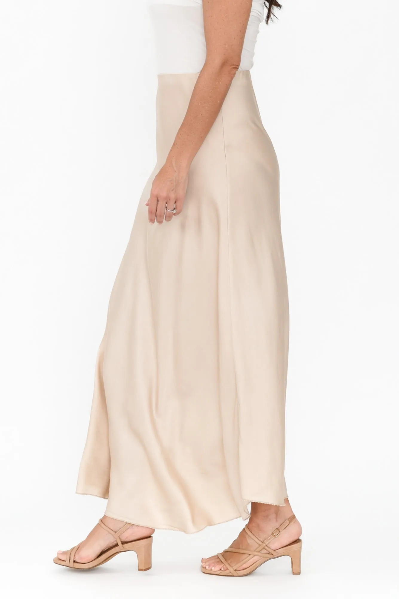 Tilba Champagne Maxi Skirt