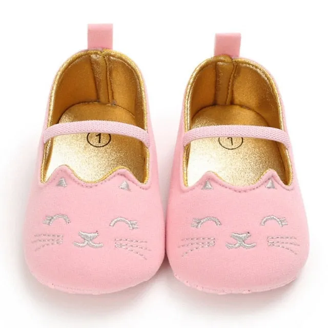 Toddler Cute Cat Print Anti-Slip Princess Shoes