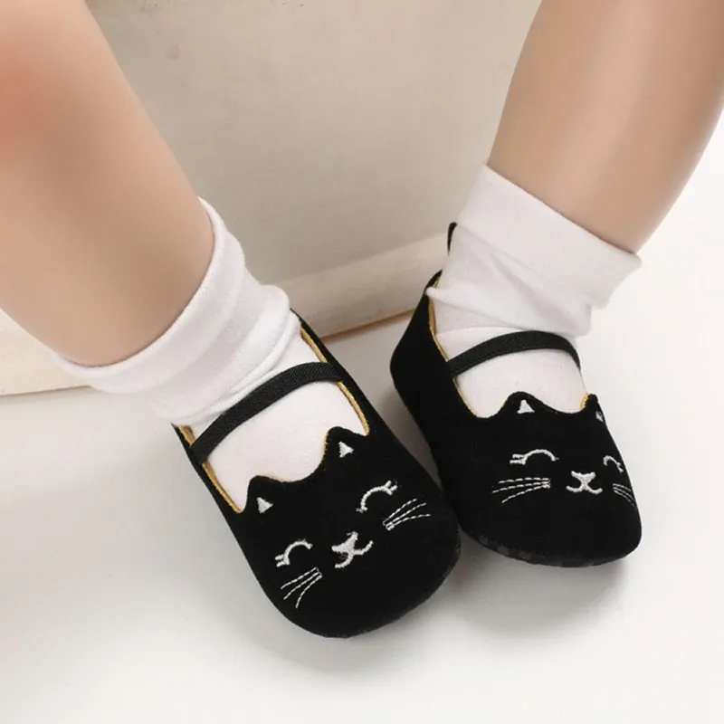 Toddler Cute Cat Print Anti-Slip Princess Shoes