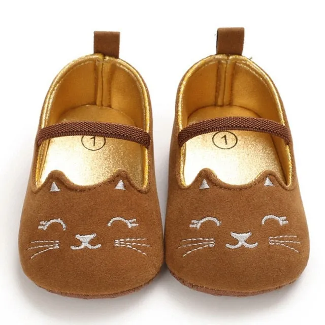 Toddler Cute Cat Print Anti-Slip Princess Shoes