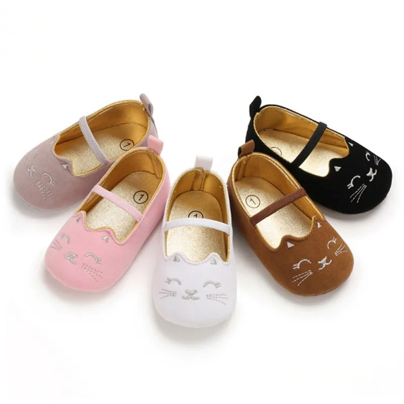 Toddler Cute Cat Print Anti-Slip Princess Shoes