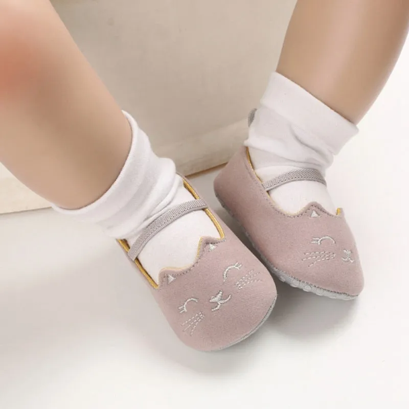 Toddler Cute Cat Print Anti-Slip Princess Shoes