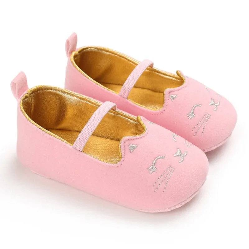 Toddler Cute Cat Print Anti-Slip Princess Shoes