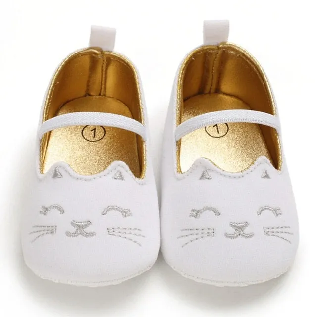 Toddler Cute Cat Print Anti-Slip Princess Shoes