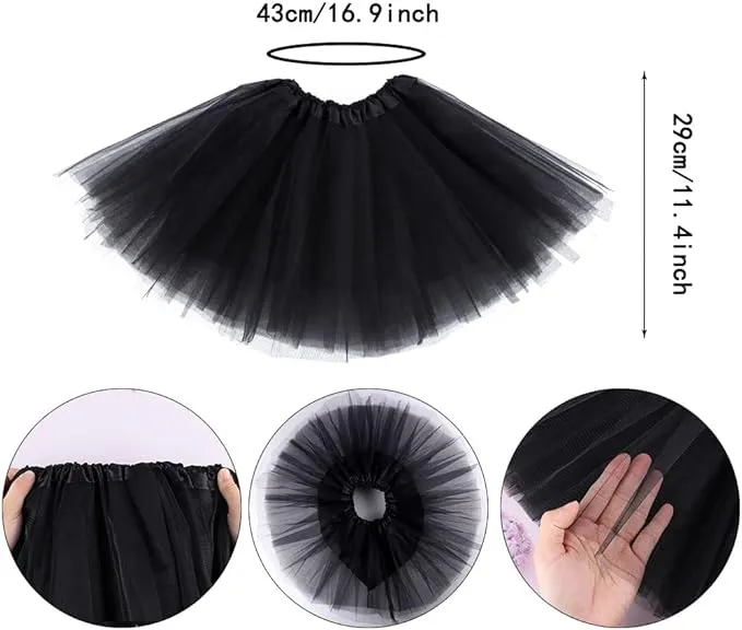 Tutu Skirt, Layered Tulle Dance Skirts for Kids Girls Dance Birthday Princess Party