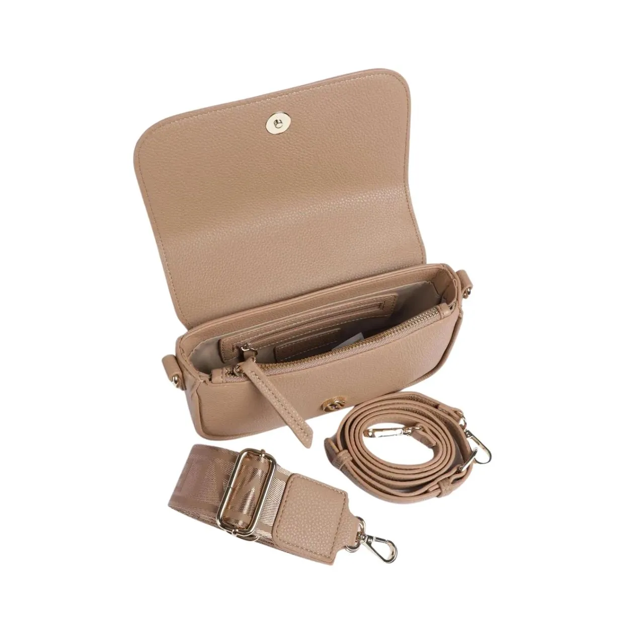 Valentino Bags Miramar Beige Crossbody Bag