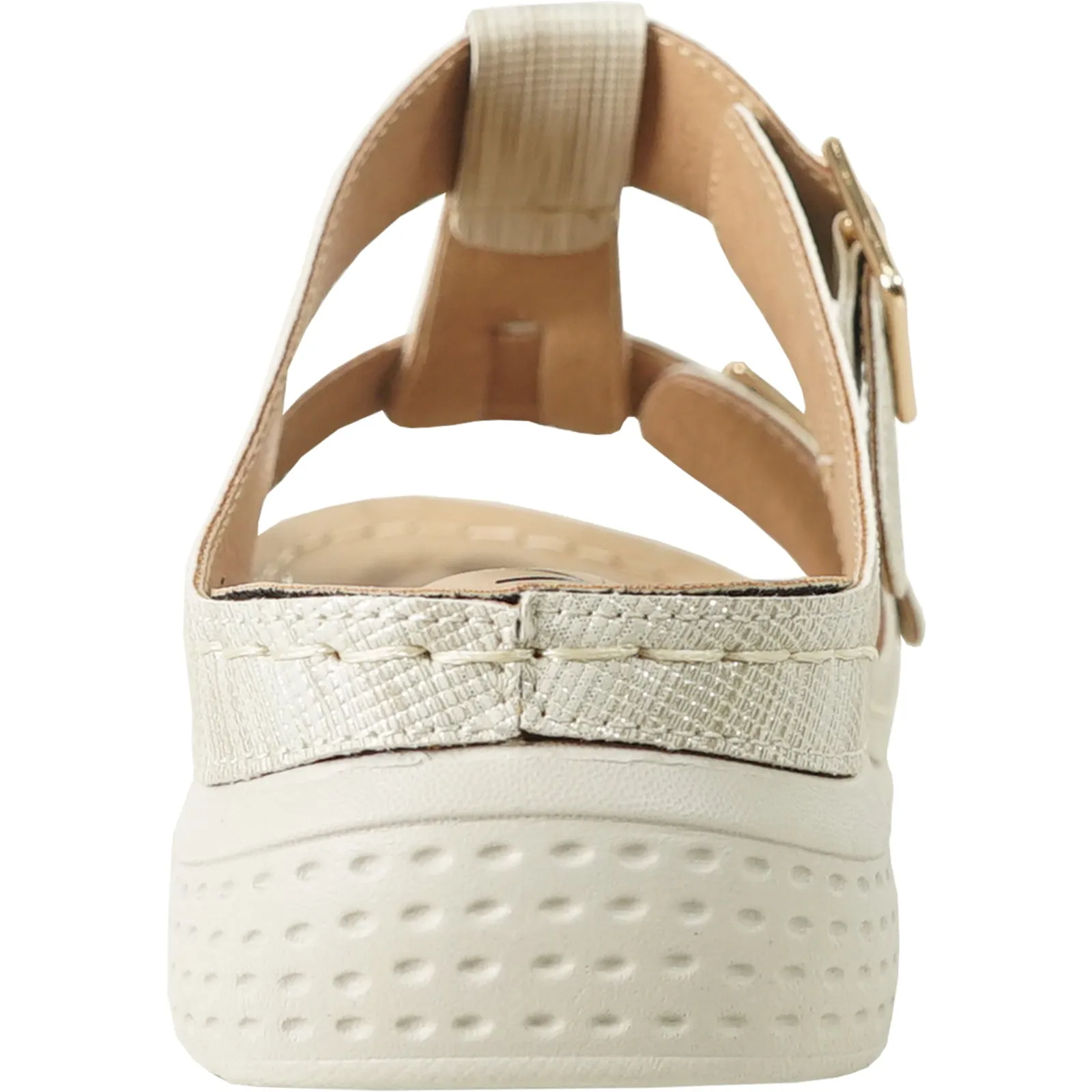 VANGELO Women Sandal CATHY-1 Wedge Sandal Beige