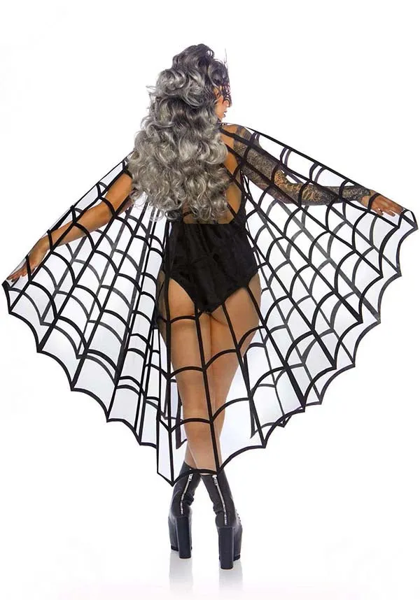 Velvet Spider Web Cape | COSTUME PONCHO