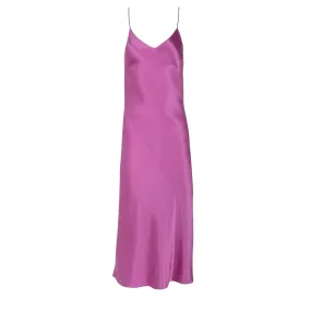 Vibrant Orchid Midi Slip Dress