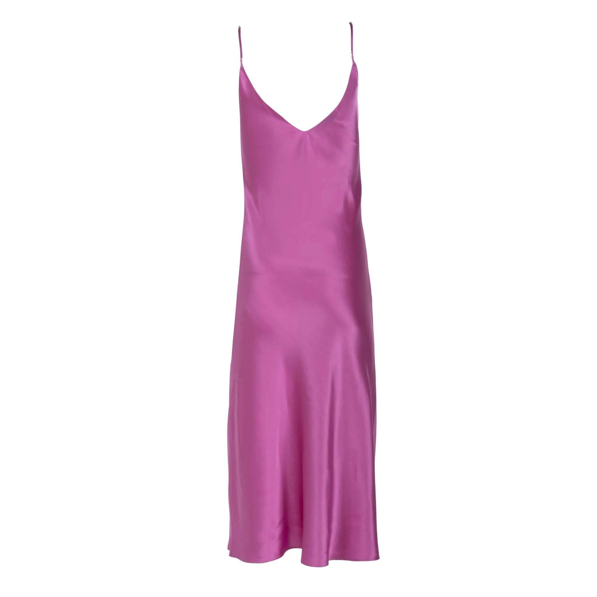 Vibrant Orchid Midi Slip Dress