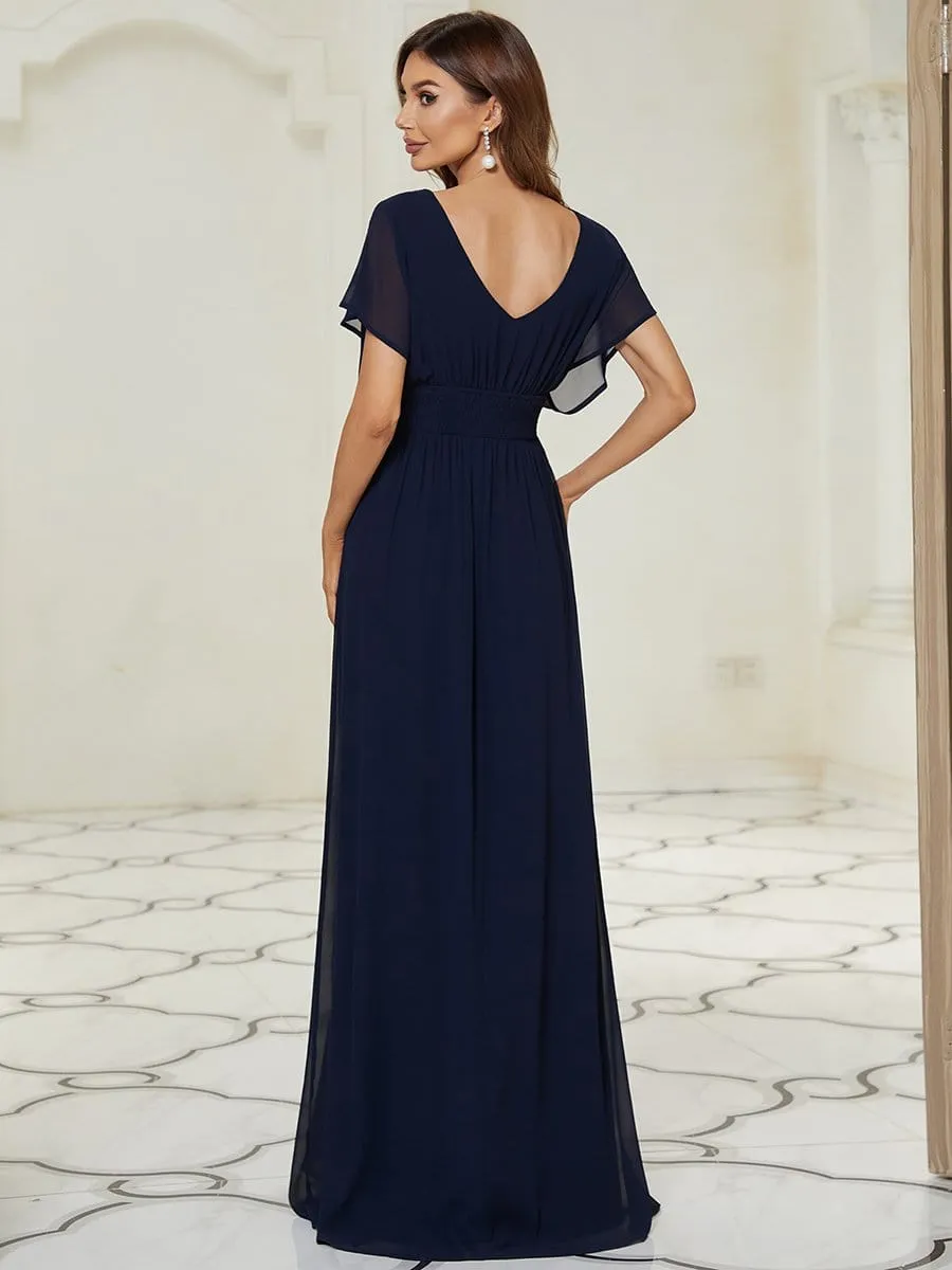 Women's A-Line Empire Waist Maxi Chiffon Evening Dress