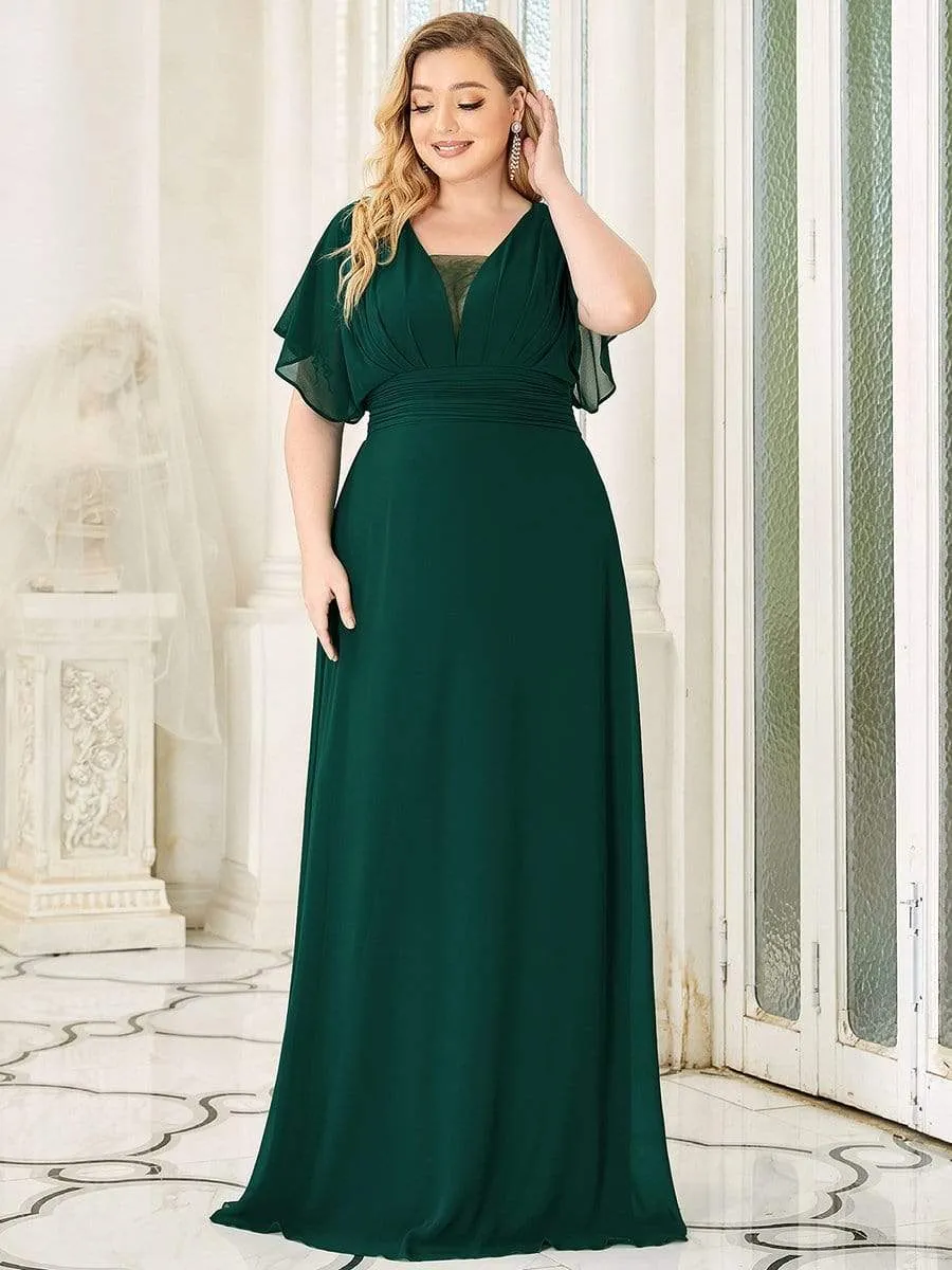 Women's A-Line Empire Waist Maxi Chiffon Evening Dress