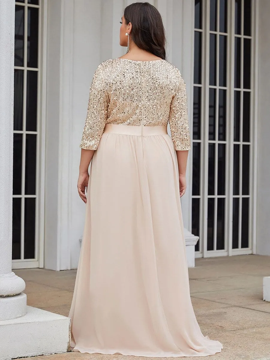 Women's Long Tulle & Sequin Evening Dresses for Mother of the Bride