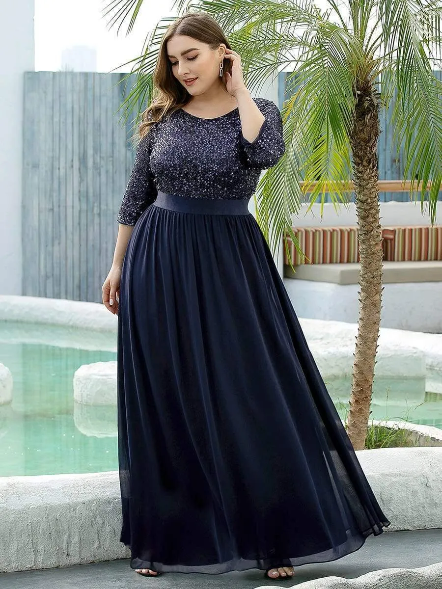 Women's Long Tulle & Sequin Evening Dresses for Mother of the Bride