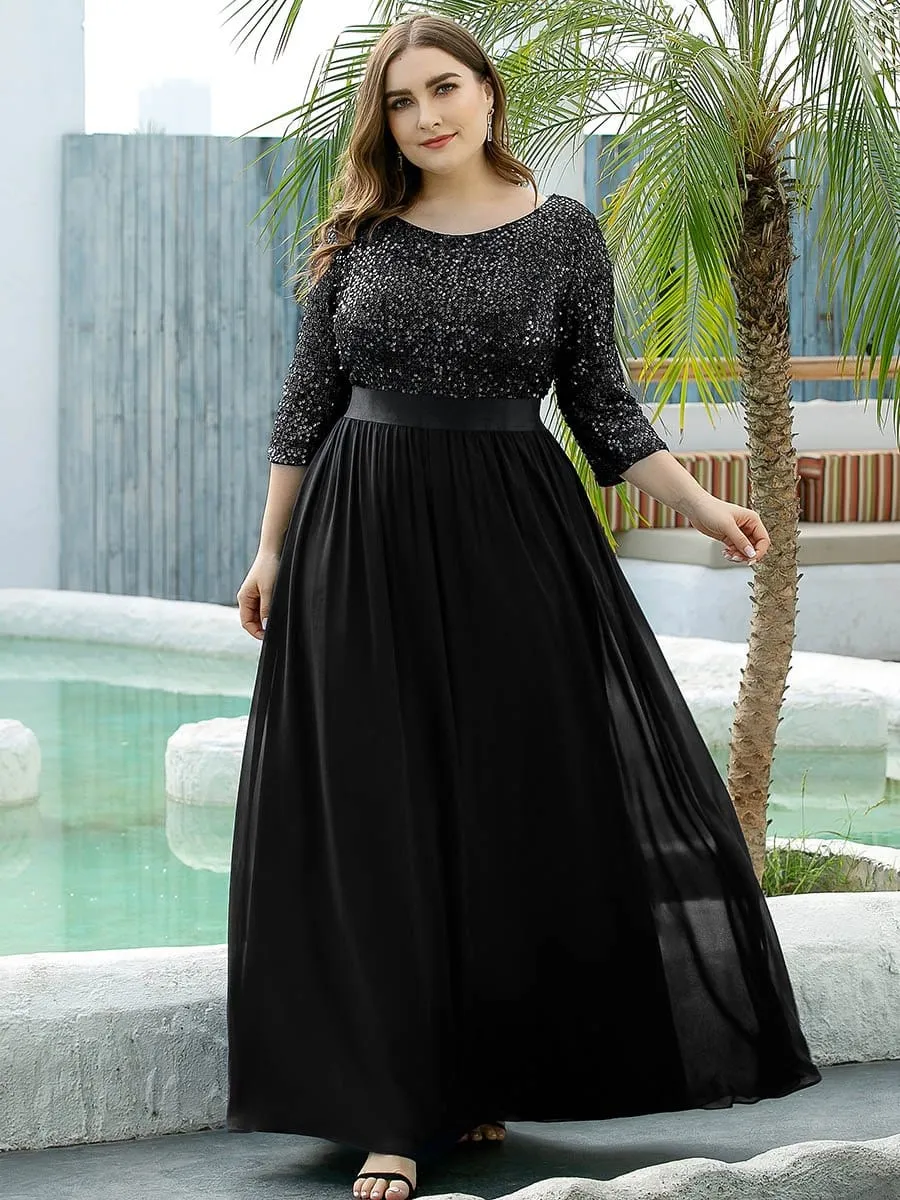 Women's Long Tulle & Sequin Evening Dresses for Mother of the Bride