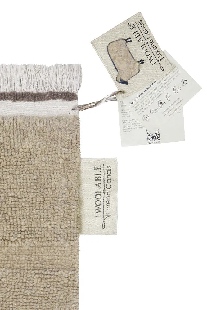 WOOL RUNNER RUG STEPPE - SHEEP BEIGE