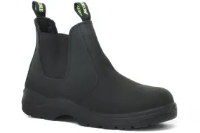 Work Zone 6" Pull on Work Boot - Steel Toe- Black