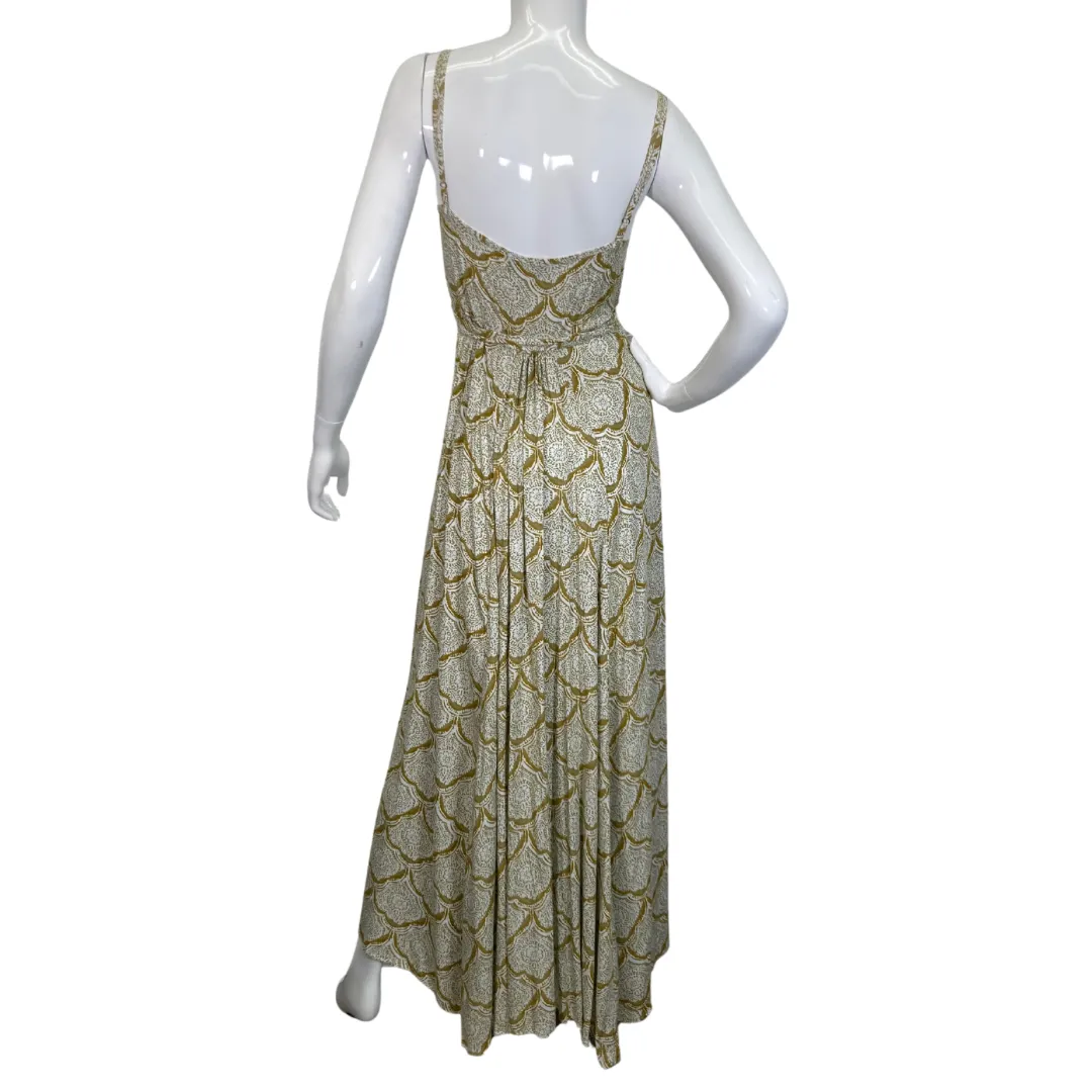 Yireh Green Patterned Wrap Maxi Dress